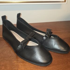 Free People Black Bow Ballet Flats